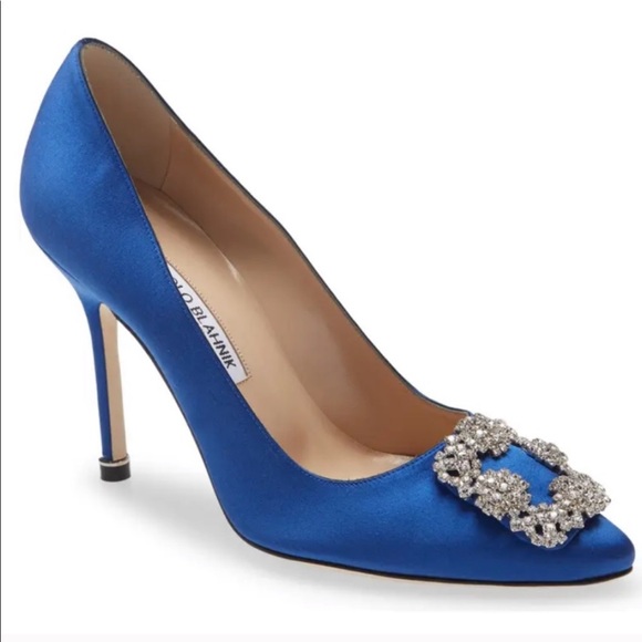 Manolo Blahnik Shoes - NIB Manolo Blahnik Blue Hangisi Pumps 37/7